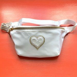 Stoney Clover Lane White Heart Fanny Pack